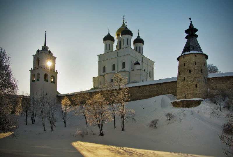 Псковский Кремль кром зимой